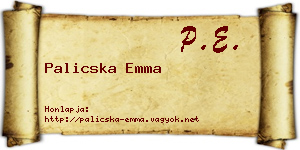 Palicska Emma névjegykártya